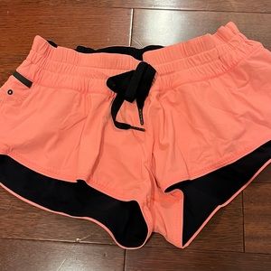 Reversible coral to deep navy swim shorts size 8 no tags